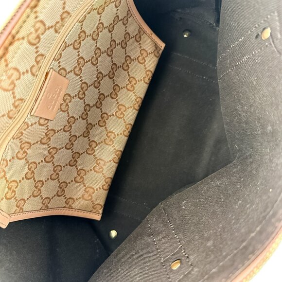 GUCCI Abbey Line GG Pattern Tote Bag with Interlocking Charm, 141470, Pink, W... - Picture 7 of 15